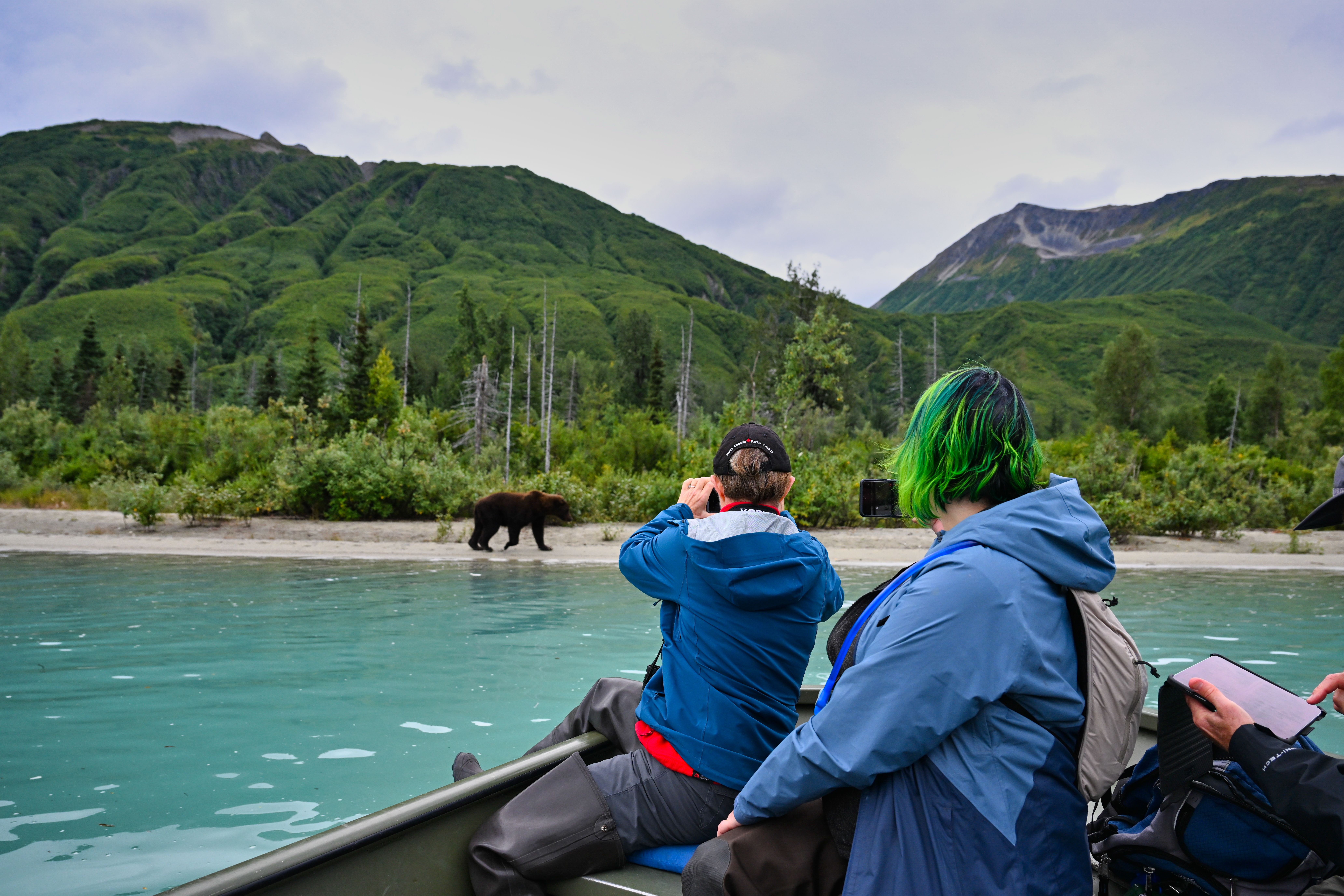 group of people on a boat taking pictures of bear 2023 11 27 05 12 56 utc